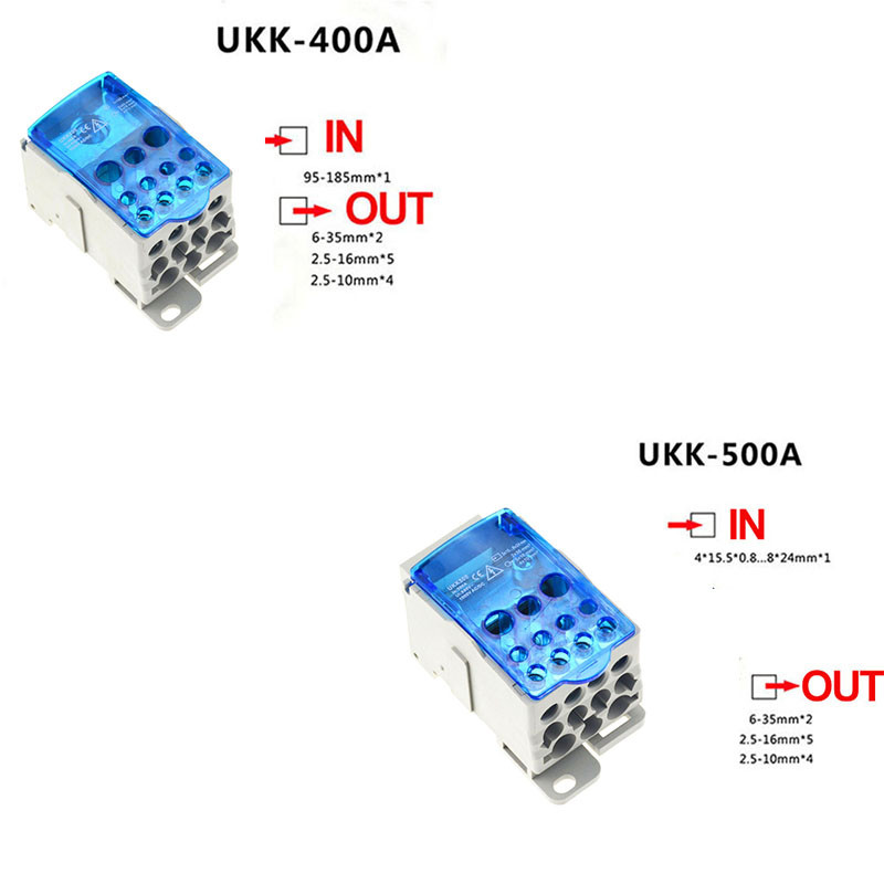 1 gab. UKK80A UKK125A UKK160A UKK250A UKK400A UKK500A 1. spaiļu bloks daudzās Out Din Rail sadales kastēs