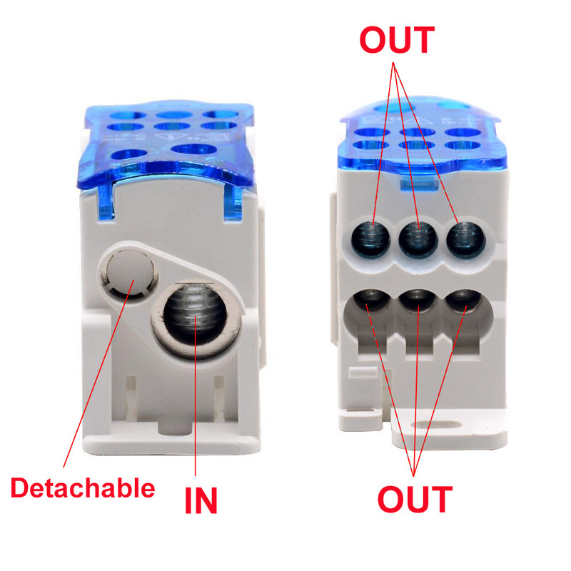 1 gab. UKK80A UKK125A UKK160A UKK250A UKK400A UKK500A 1. spaiļu bloks daudzās Out Din Rail sadales kastēs