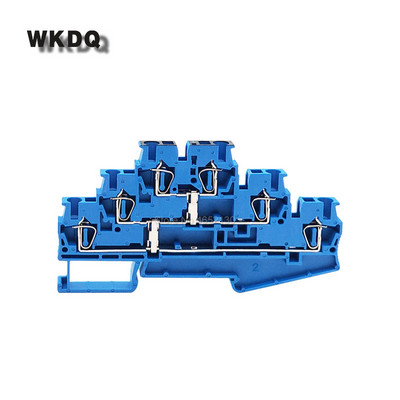 5Pcs ST2.5-3L-PV opružni kavez 2.5 mm² Kabelski konektor 3 razine Equipotential Bonder električni utikač ST 2.5-3L Din rail terminalni blok