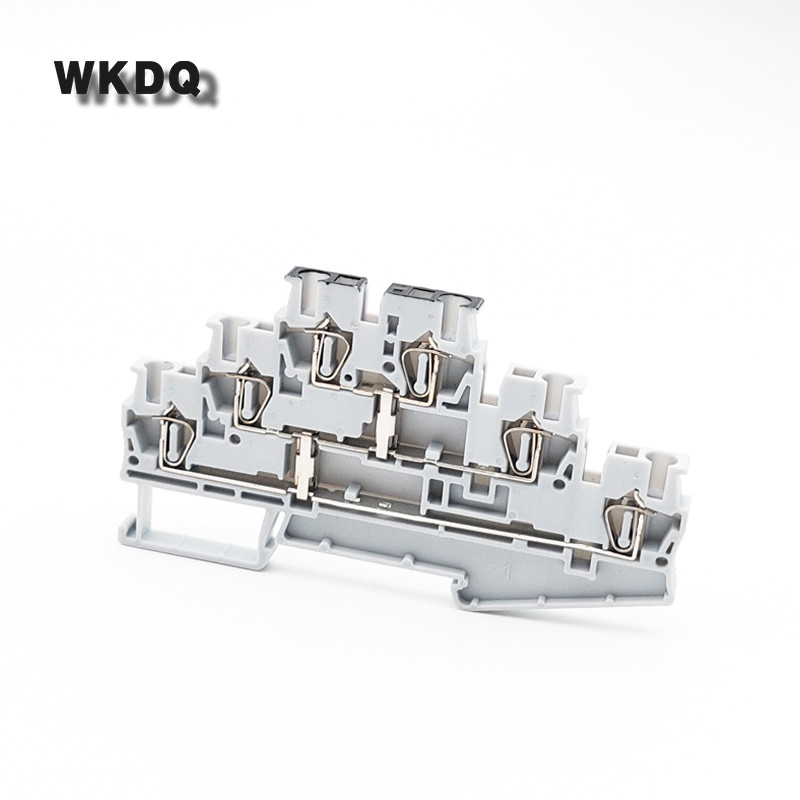 5Pcs ST2.5-3L-PV opružni kavez 2.5 mm² Kabelski konektor 3 razine Equipotential Bonder električni utikač ST 2.5-3L Din rail terminalni blok