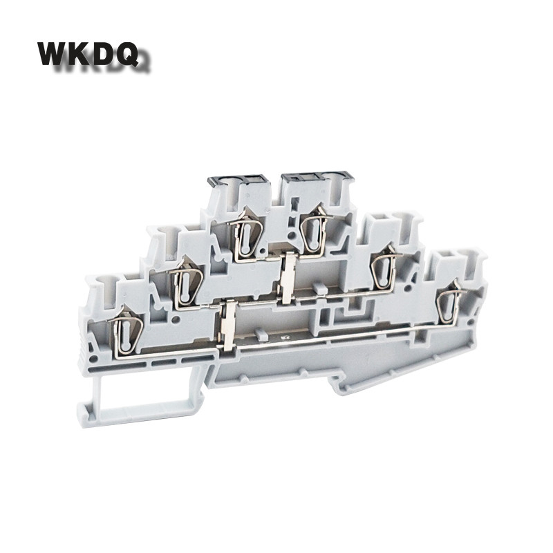 5Pcs ST2.5-3L-PV opružni kavez 2.5 mm² Kabelski konektor 3 razine Equipotential Bonder električni utikač ST 2.5-3L Din rail terminalni blok