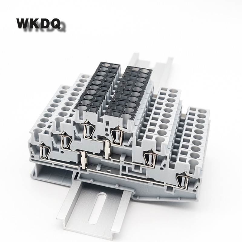 5Pcs ST2.5-3L-PV opružni kavez 2.5 mm² Kabelski konektor 3 razine Equipotential Bonder električni utikač ST 2.5-3L Din rail terminalni blok