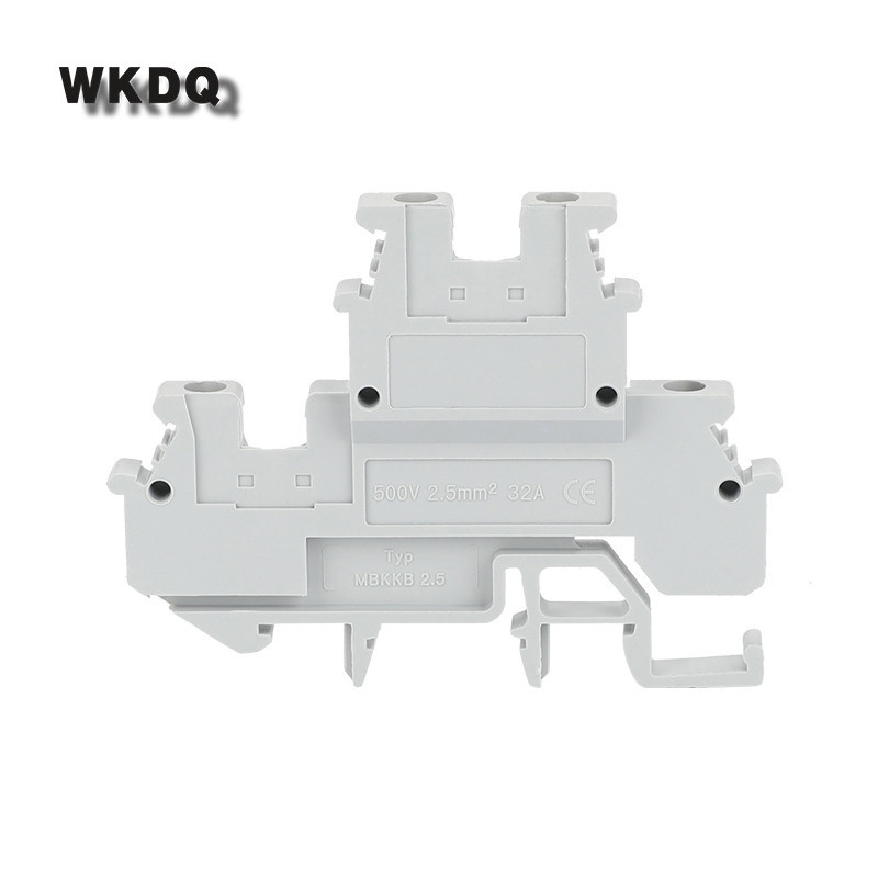 10kom MBKKB2.5 Univerzalni vijak Dvostruka razina Mini prolazni utikač Vodič Konektor za žice DIN letvica Terminalni blok MBKKB 2.5