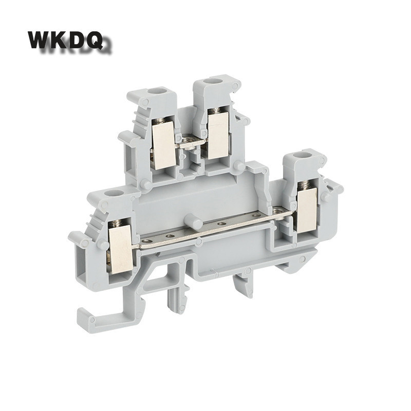 10kom MBKKB2.5 Univerzalni vijak Dvostruka razina Mini prolazni utikač Vodič Konektor za žice DIN letvica Terminalni blok MBKKB 2.5