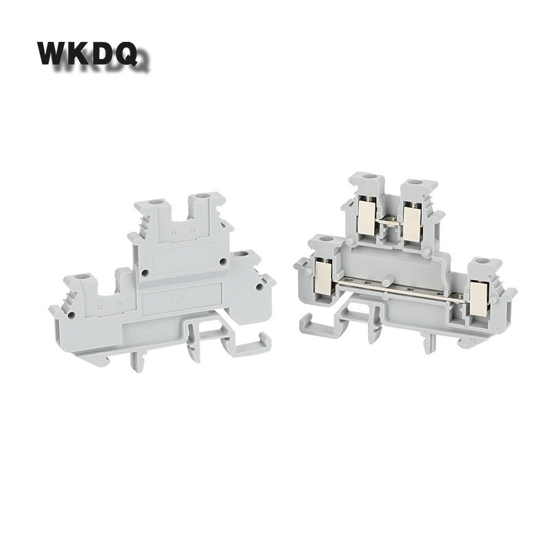 10kom MBKKB2.5 Univerzalni vijak Dvostruka razina Mini prolazni utikač Vodič Konektor za žice DIN letvica Terminalni blok MBKKB 2.5