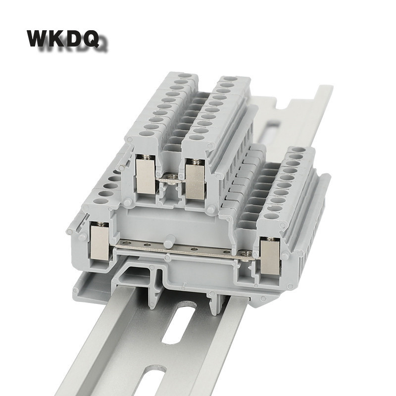 10kom MBKKB2.5 Univerzalni vijak Dvostruka razina Mini prolazni utikač Vodič Konektor za žice DIN letvica Terminalni blok MBKKB 2.5