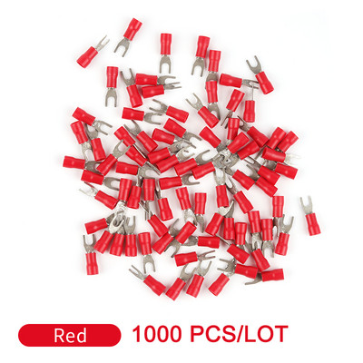 1000 kom./lot SV2-3 SV2-4 SV2-5 SV2-6 Izolirani viljuškasti kabelski terminalni konektor Električni viljuškasti terminali