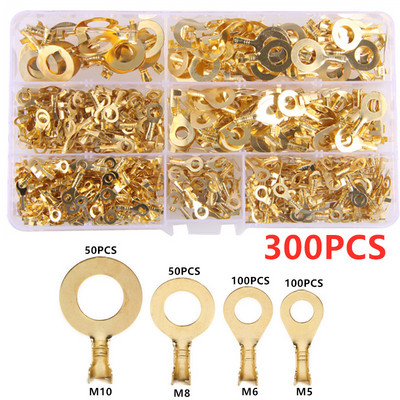 150/300/540KOM M3/M4/M5/M6/M8/M10 Prstenaste ušice Oči Bakreni spojni terminali Kabelska papučica Konektor za žice Neizolirani komplet asortimana