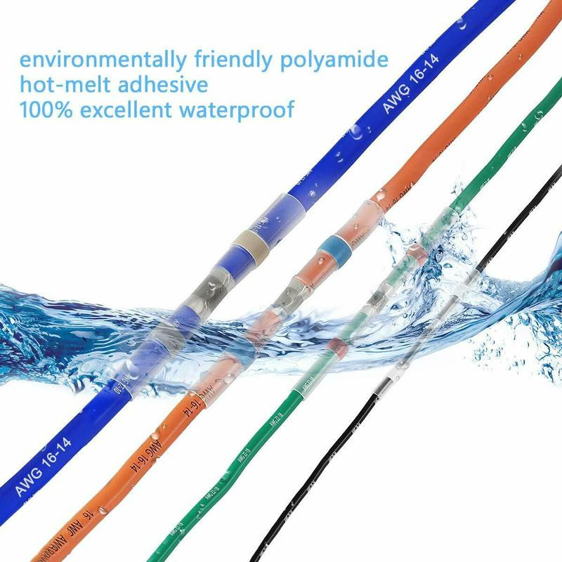 5/10/20/30PCS Vodootporne lemljene brtvene čahure Termoskupljajuće čeone žice Konektori Električni kabeli Spojni pokositreni terminali 26-10AWG