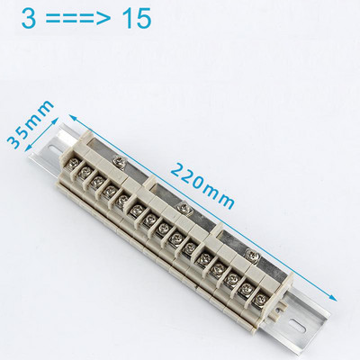 Strāvas kabeļa sadales sadalītāja spaiļu bloki Breakout Board DIN sliede