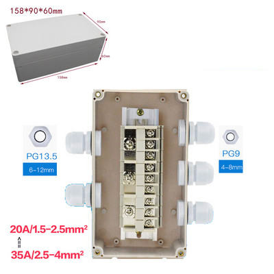 Strāvas kabeļa sadales sadalītāja spaiļu bloki Breakout Board DIN sliede