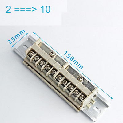 Strāvas kabeļa sadales sadalītāja spaiļu bloki Breakout Board DIN sliede