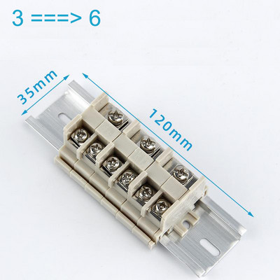 Strāvas kabeļa sadales sadalītāja spaiļu bloki Breakout Board DIN sliede