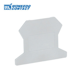 100Pcs D-UK1.5 Barrier Plate for UK1.5N Screw Wire Connector UK 1.5 Din Rail Terminal Protection Against Contact End Cover