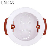 UNKAS Okrugla kutija za suhe obloge za gipsane ploče / suhozidne ploče / gipsane ploče 50 mm Udaljenost ugradnje 32 mm Dubina kutije za ugradnju
