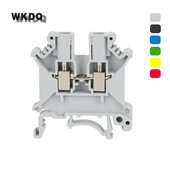 10 gab UK3N UK3 daudzkrāsu skrūvju padeve universālā spraudņa vads elektriskais savienotājs Din sliedes spaiļu bloks UK 3N