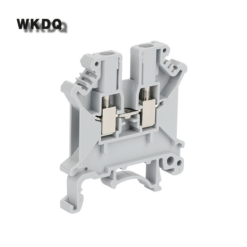 10 gab UK3N UK3 daudzkrāsu skrūvju padeve universālā spraudņa vads elektriskais savienotājs Din sliedes spaiļu bloks UK 3N