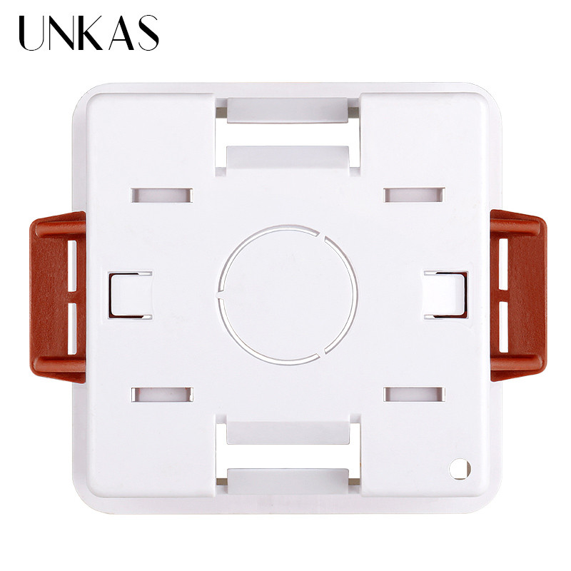 UNKAS 1 Gang Dry Oderes Kaste Ģipškartona / Drywall / ģipškartona 46mm / 34mm dziļuma sienas slēdža kaste sienas kontaktligzdas kasete