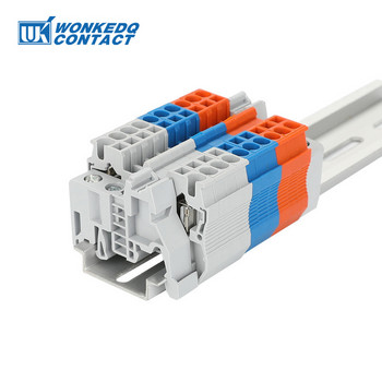 100Pcs E/UK E/UK2 Στερέωση ακραίου σφιγκτήρα σε NS 35 Din Rail στερέωσης Αξεσουάρ ακροδεκτών Σύνδεσμος καλωδίου E UK/UK-2 τερματικός βραχίονας