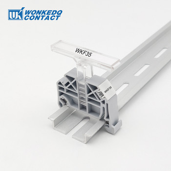 100Pcs E/UK E/UK2 Στερέωση ακραίου σφιγκτήρα σε NS 35 Din Rail στερέωσης Αξεσουάρ ακροδεκτών Σύνδεσμος καλωδίου E UK/UK-2 τερματικός βραχίονας