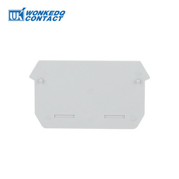 100Pcs D-UDK4 Πλαστικές πλάκες τελικού φράγματος για UDK 4 αρθρωτά μπλοκ ακροδεκτών Din Rail Strip Connector Protection End Cover Contact