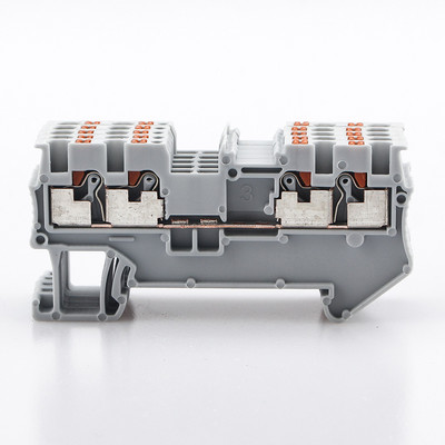 Din Rail Terminal Block PT 1.5-QUATTRO 4 Wire Conductor Push In Spring Τροφοδοσία επαφής χωρίς βίδες μέσω 10 τεμ.