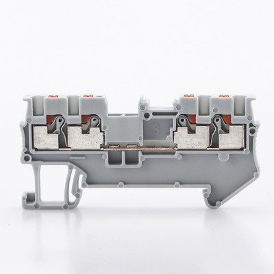 Din rail terminalni blok PT 1.5-QUATTRO 4-žilni vodič Push In Opruga Kontakt bez vijaka Uvlačenje kroz 10 kom žičnih konektora