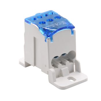 UKK80A 125A 160A 250A Τερματικό μπλοκ 1 σε πολλά Out Din Rail Κουτί διανομής Universal Electric Wire Connector Διασταύρωση τροφοδοσίας