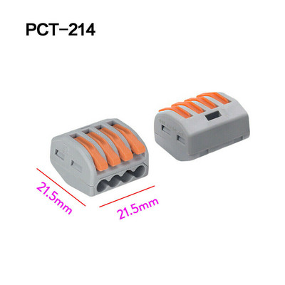 10 gab 0,08-4mm mini vadu kabeļu savienotāji vadu vītnes sadalītājs PCT212-PCT218 SPL-2 SPL-3 atsperes sviras spaiļu bloki