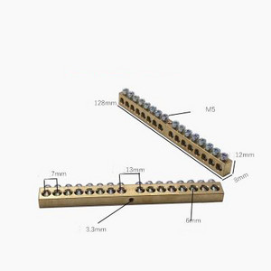 1kom Bakrena stezaljka 6x9 mesingani nulti uzemljeni red za spajanje nulta uzemljena traka bakrena traka 8x12