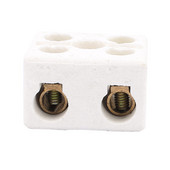 2GB liela daudzuma vadu savienotājs 220V 30A 2 way 2 rindu divrindu keramikas spaiļu bloks 32 x 28 x 20 mm balts