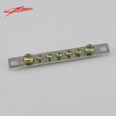 250 V 15 A 5 putnih 7 putnih 10 putnih ravnih žica za uzemljenje, niz bakrenih električnih šipki, terminalni blok