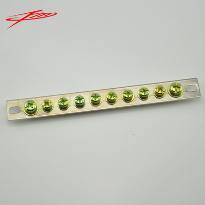 250 V 15 A 5 putnih 7 putnih 10 putnih ravnih žica za uzemljenje, niz bakrenih električnih šipki, terminalni blok