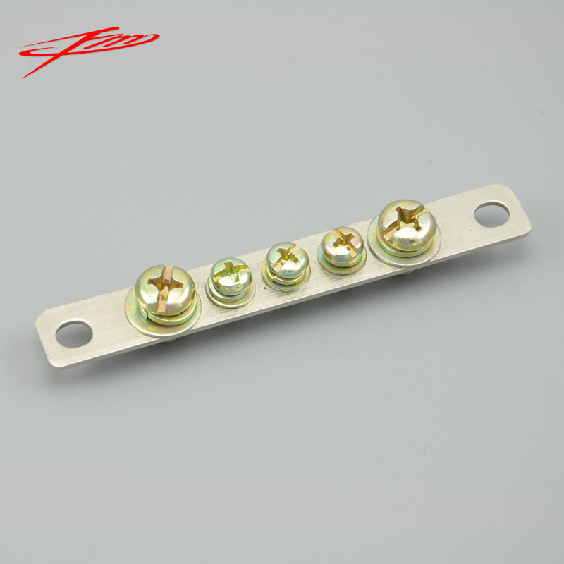 250 V 15 A 5 putnih 7 putnih 10 putnih ravnih žica za uzemljenje, niz bakrenih električnih šipki, terminalni blok