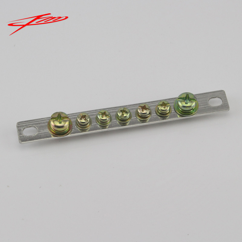 250 V 15 A 5 putnih 7 putnih 10 putnih ravnih žica za uzemljenje, niz bakrenih električnih šipki, terminalni blok