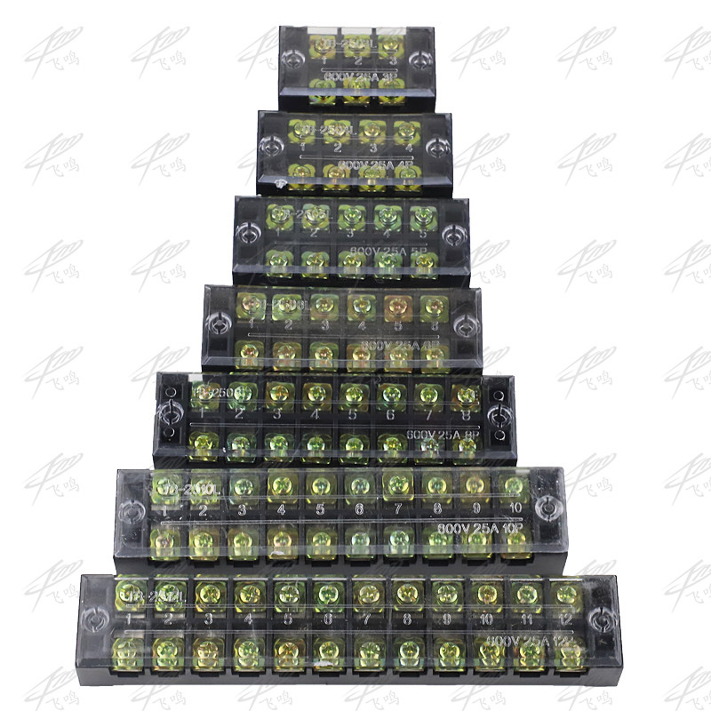 1 gab. Divrindu skrūvju spaiļu bloka sloksne 600V 25A TB-2503/TB-2504/TB-2506/TB-2508/TB-2505/TB-2510/TB-2512 Pēc izvēles