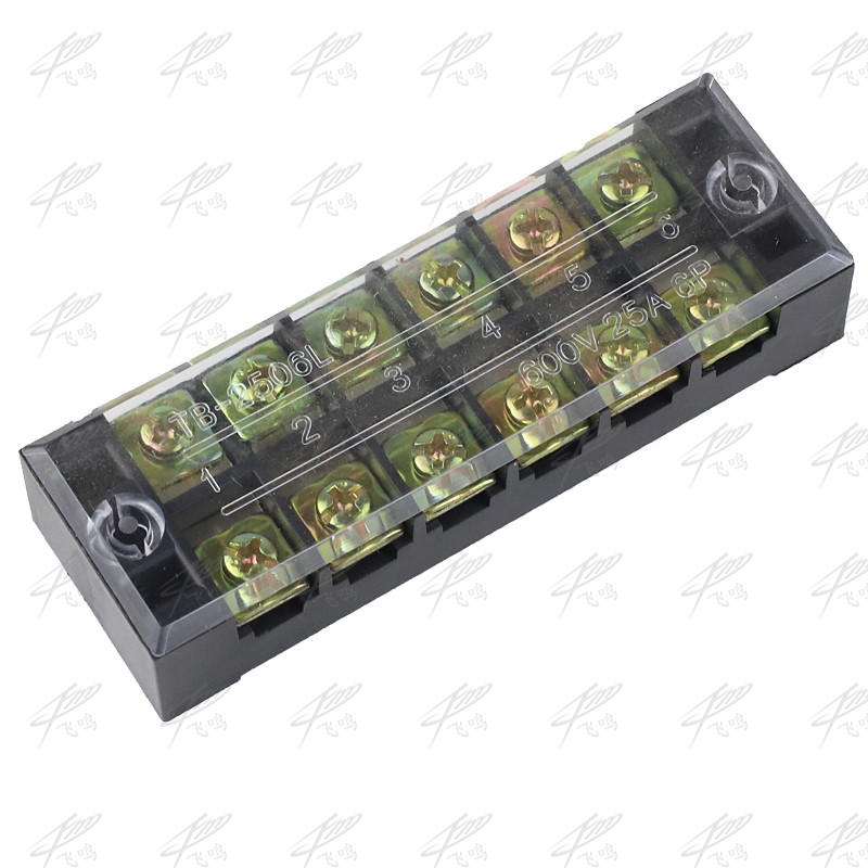 1 gab. Divrindu skrūvju spaiļu bloka sloksne 600V 25A TB-2503/TB-2504/TB-2506/TB-2508/TB-2505/TB-2510/TB-2512 Pēc izvēles