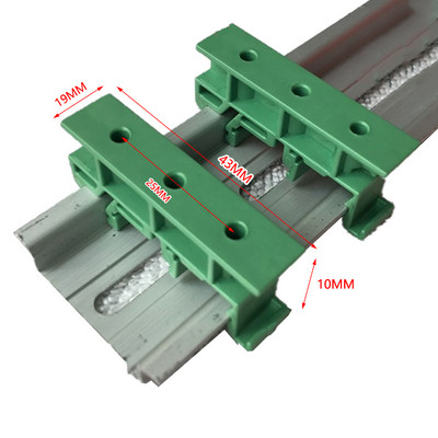 1 Σετ PCB 25mm DIN Rail Mounting Adapter Circuit Control Board Βάση στήριξης προσαρμογέα Κλιπ μεταφοράς DIN35 C45 43,5X10X19mm