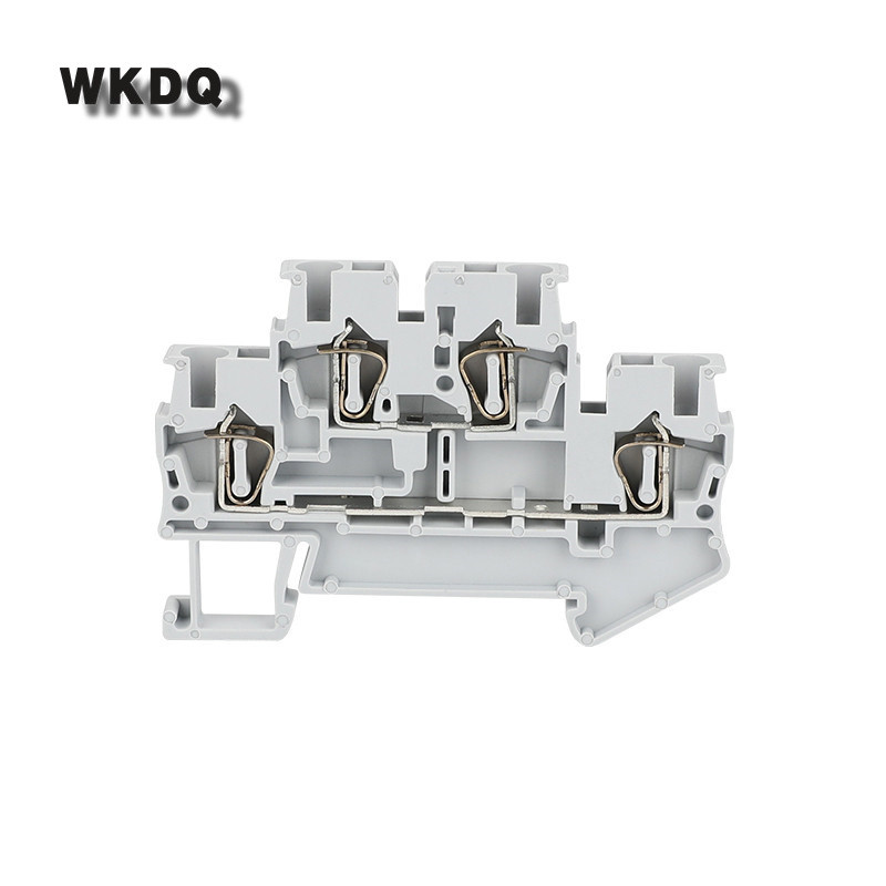 Conector de sârmă STTB2.5 10 buc. Cușcă cu arc dublu 2 nivele 4 conductor 2,5 mm mufă electrică STTB 2,5 DIN bloc terminal
