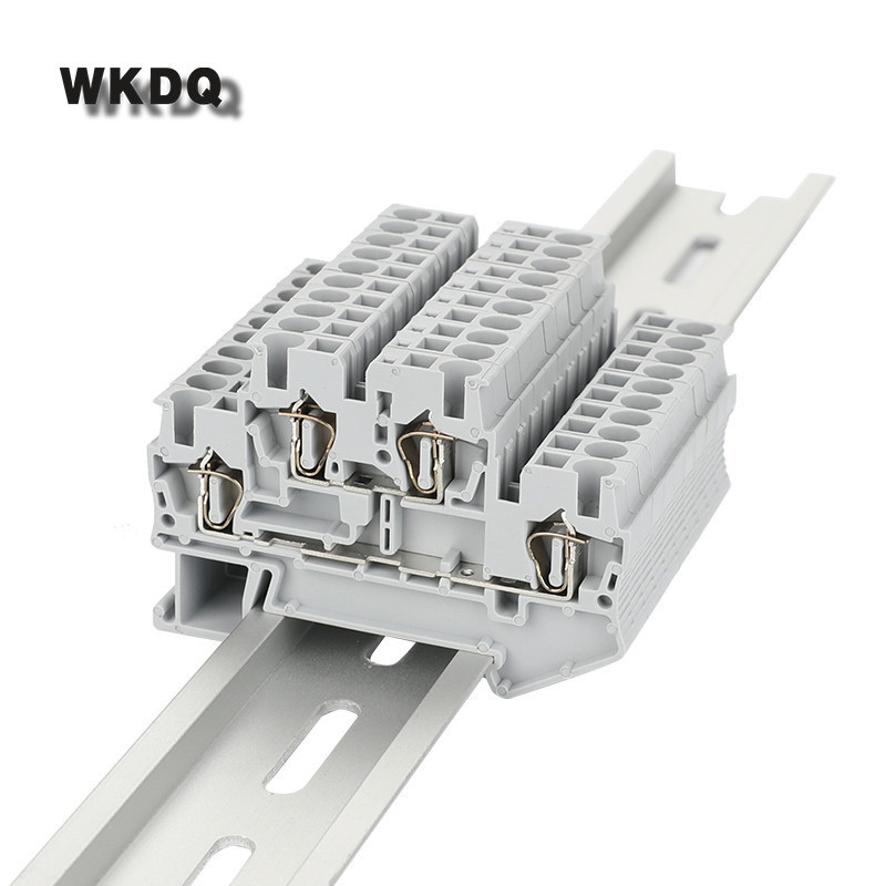 Conector de sârmă STTB2.5 10 buc. Cușcă cu arc dublu 2 nivele 4 conductor 2,5 mm mufă electrică STTB 2,5 DIN bloc terminal