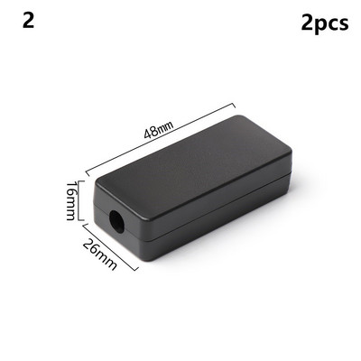 Uus 2tk veekindel must DIY korpuse instrumendi ümbris ABS plastikust projektikarp hoiukast korpuse karbid elektroonikatarvikud