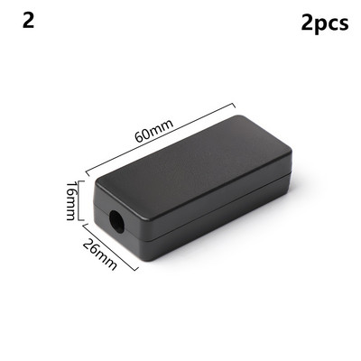 2 tk uus kvaliteetne plastist veekindel must kast DIY korpusega instrumentide ümbris plastist elektrooniline projektikarp elektritarvikud