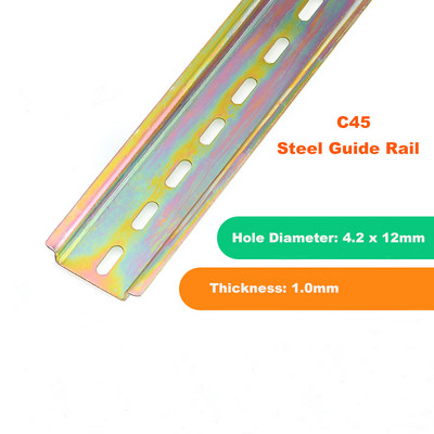 Aluminij/čelik DIN tračnica Univerzalni tip C45 DN47 Terminalni blok Relej Kontaktor Red ožičenja MCB Fiksno sjedište NS35 Montažna stezaljka