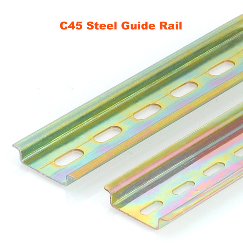 Aluminij/čelik DIN tračnica Univerzalni tip C45 DN47 Terminalni blok Relej Kontaktor Red ožičenja MCB Fiksno sjedište NS35 Montažna stezaljka