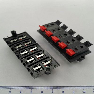 Sarkans un melnsAudio vadu klips sabiezināts ātrā termināļa lampa LED novecošanās tests raga maizes plate audio 2p 4p 6p 8p 10p 12p