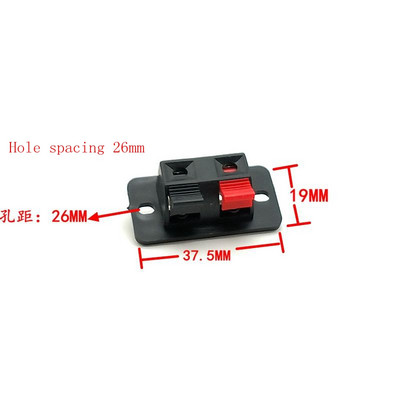 Sarkans un melnsAudio vadu klips sabiezināts ātrā termināļa lampa LED novecošanās tests raga maizes plate audio 2p 4p 6p 8p 10p 12p