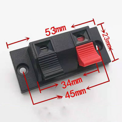 Sarkans un melnsAudio vadu klips sabiezināts ātrā termināļa lampa LED novecošanās tests raga maizes plate audio 2p 4p 6p 8p 10p 12p