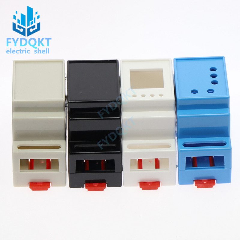 1PC DIN sliedes PLC sadales kārba plastmasas elektronikas kastes projekta korpuss 4 krāsas 88x37x59mm 35 sliežu montāžas instrumenta korpuss