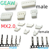 50 kompleta 51005 51006 MX2.0 2.0 mm konektor utičnica Pin Header muški ženski terminal utičnice 51005 51006 mx2.0 2P/3P/4P/5P/6P/7Pin