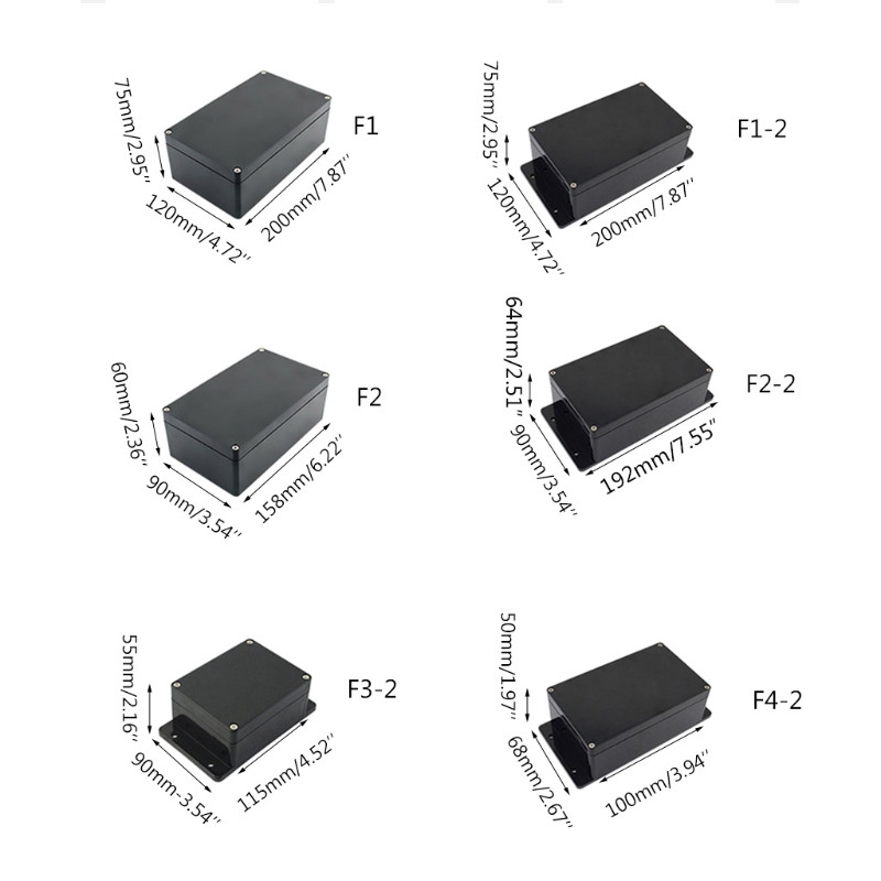 Black Box Vanjsko vodootporno kućište Plastična kutija Kućište elektroničkog projekta Instrument Vodootporno kućište razvodne kutije